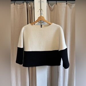 Alice + Olivia Dory Beateau Color Block Blouse- Medium